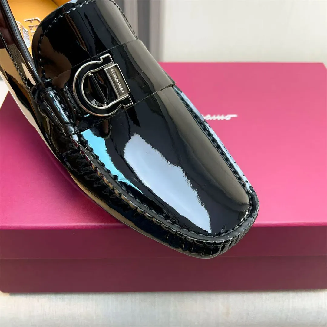 Men's shoes 💰560 Ferragamo new high-end quality 🔥 black cowhide ➕ cowhide lining size 38-45